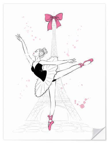 Selvklæbende plakat French Ballerina