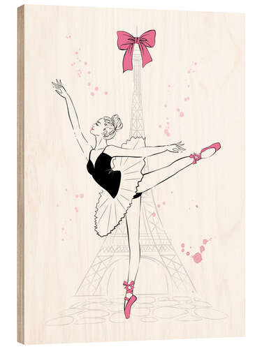 Wood print French Ballerina