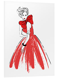 Foam board print Red Lady