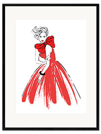 Gerahmter Kunstdruck Red Lady