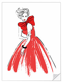 Wall sticker Red Lady