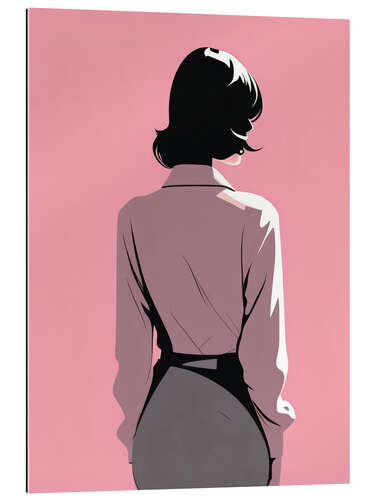 Galleriprint Back View of a Woman in Pink