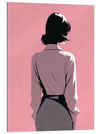 Gallery print Back View of a Woman in Pink