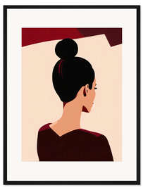 Gerahmter Kunstdruck Elegantes Seitenporträt