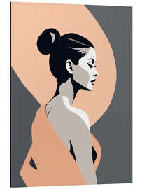 Magnettafel Peach Fuzz Silhouette