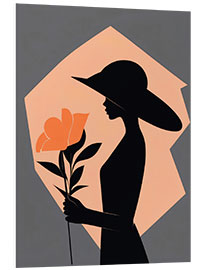 Obraz na PCV Stylized Lady with Flower