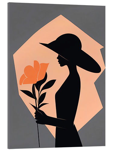 Gallery print Stylized Lady with Flower