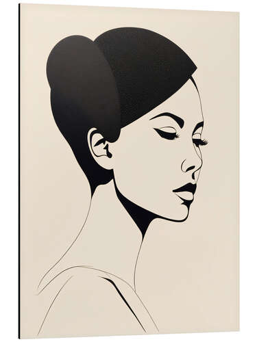 Aluminium print Minimalist Woman