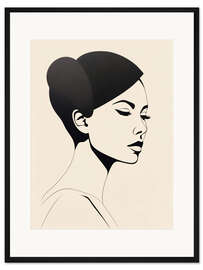 Gerahmter Kunstdruck Minimalist Woman