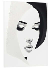 Quadro em PVC Stippled Female Portrait