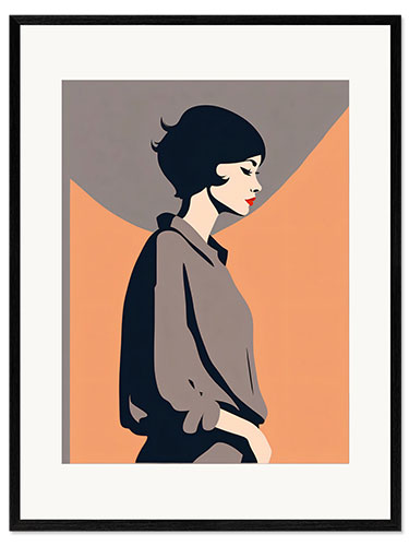 Framed art print Retro Fashion Profile