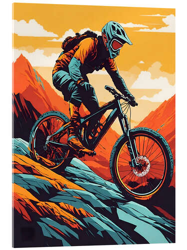 Akrylglastavla Mountain Bike Downhill II
