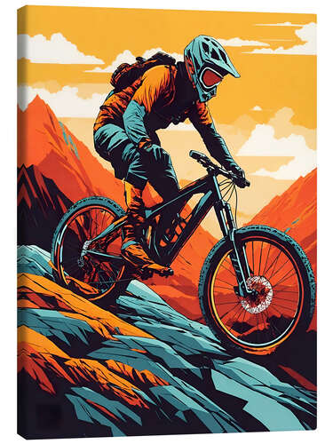 Canvas print Mountain Bike Downhill II