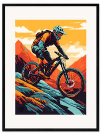 Plakat artystyczny premium w ramie Mountain Bike Downhill II