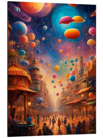 Magnettafel Futuristische Stadt