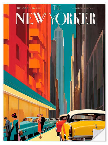 Selvklebende plakat The New Yorker I