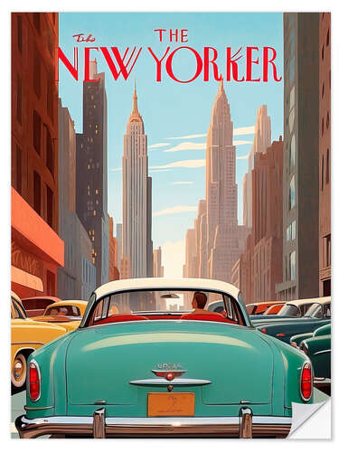 Selvklebende plakat The New Yorker II