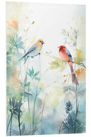 Foam board print Bird Garden