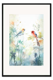 Gerahmter Kunstdruck Vogelgarten