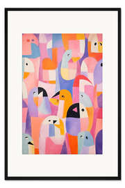 Gerahmter Kunstdruck Bunte Pinguine