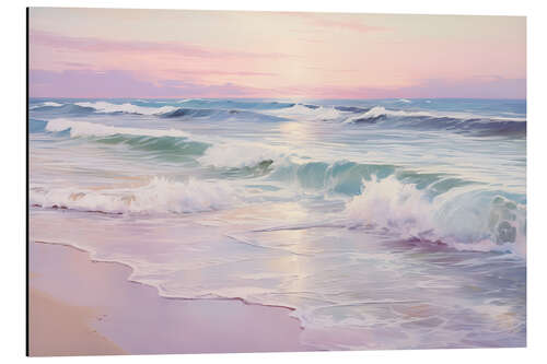 Quadro em alumínio Calming Pastel Beach Painting