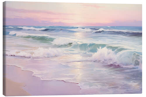 Canvas print Calming Pastel Beach Painting