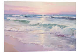 PVC print Calming Pastel Beach Painting