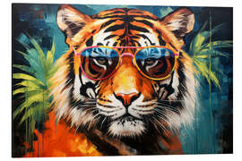 Aluminium print Cool Tiger