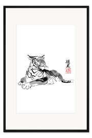 Gerahmter Kunstdruck Japanischer Tiger