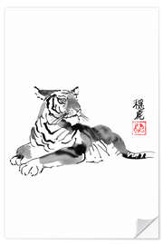 Wall sticker Japanese Tiger