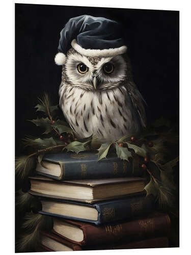 Cuadro de PVC White Owl on Books