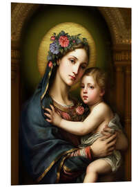 Foam board print Madonna and Child I