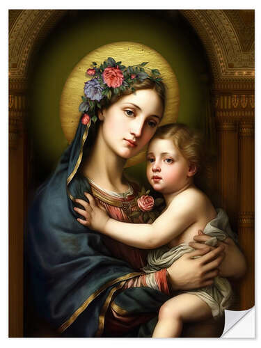 Naklejka na ścianę Madonna and Child I