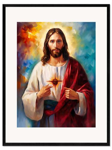 Impressão artística com moldura Jesus Christ I