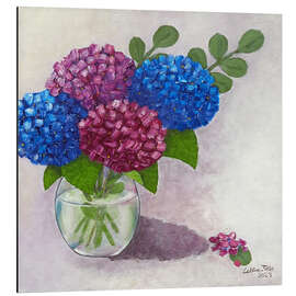 Aluminium print Hydrangeas