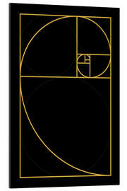 Tableau en plexi-alu Golden Pattern, black-gold