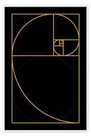 Tableau  Golden Pattern, black-gold - Michael Tarassow