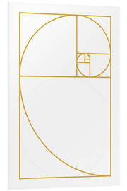 Tableau en PVC Golden Pattern, white-gold