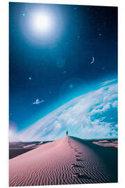 Foam board print Dune and Blue Space Quiet Serenity