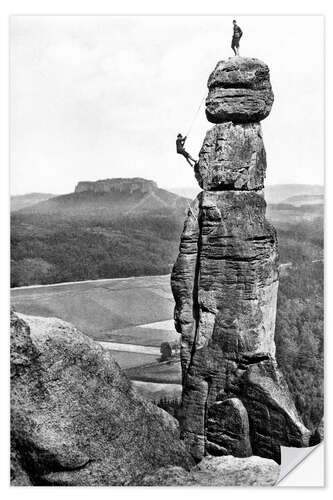 Selvklebende plakat Mountaineer, Saxon Switzerland, ca. 1930