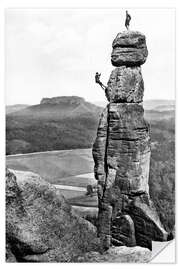 Vinilo para la pared Mountaineer, Saxon Switzerland, ca. 1930