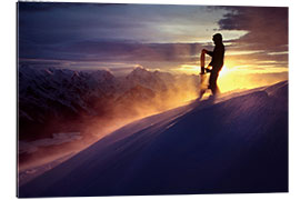 Galleriataulu Snowboarders in a Snowstorm