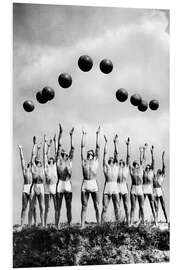 Foam board print Ball Gymnastics Men, ca.1940