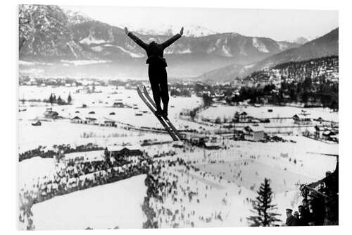 Foam board print Ski Jumper,1937