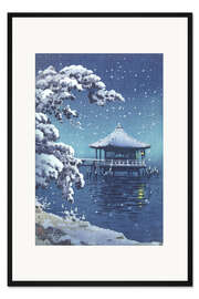 Gerahmter Kunstdruck Pavillon bei Katada im Schnee, 1934