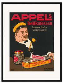 Gerahmter Kunstdruck Appels Delikatessen Lassen Kater Vergessen!