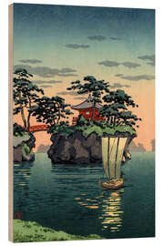 Hout print Matsushima Island