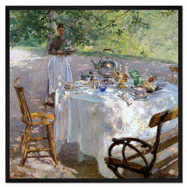 Gerahmter Kunstdruck Frühstück, Hanna Pauli, 1870