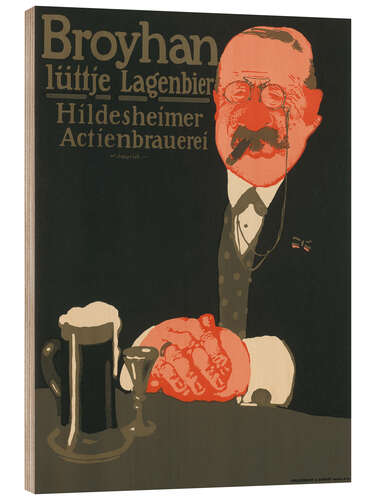 Wood print Broyhan Lüttje Lagenbier