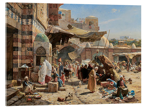 Acrylic print Market in Jaffa, 1887